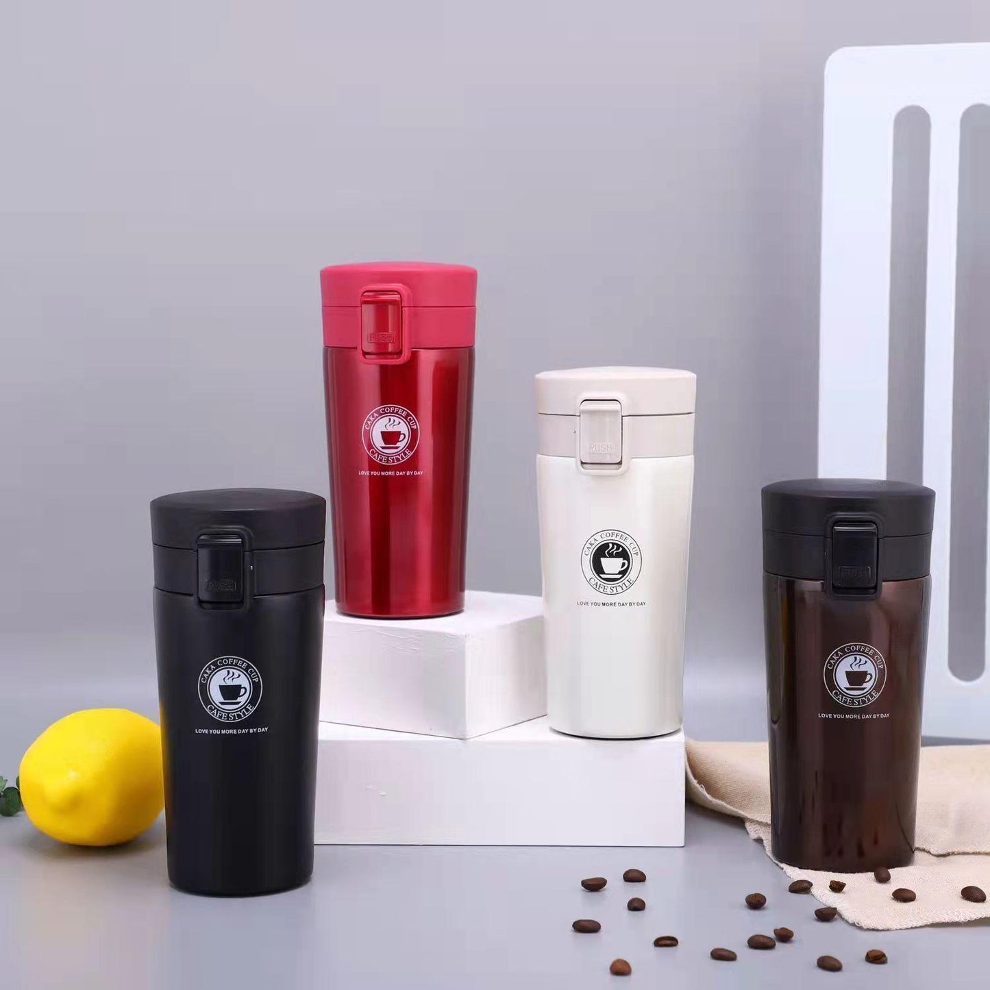 380ML Stainless Steel Vacuum Flask Mug Tumbler Thermos Coffee Cup Travel Mug