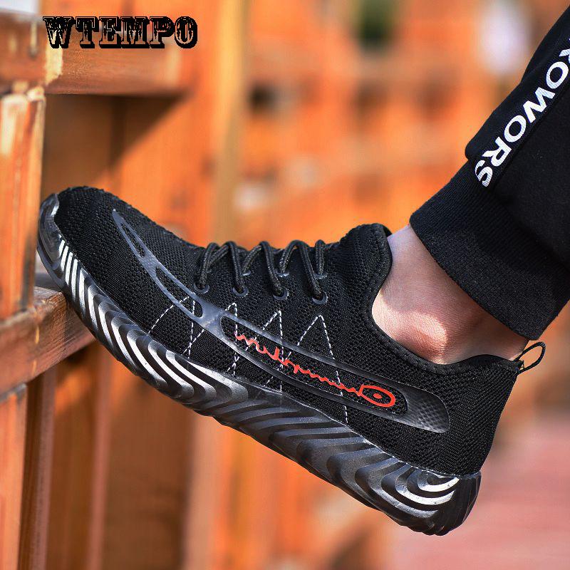 Good Stab-resistant shoes wear-resistant head layer steel shoes rubber sole shoes anti-smash shoes