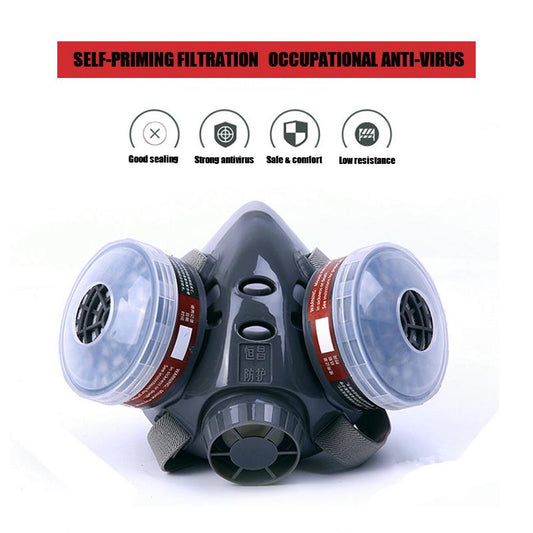 Half Mask Spray Paint Gas Mask Respiratory Protection Safety Dust-proof Respirator Mask Filter