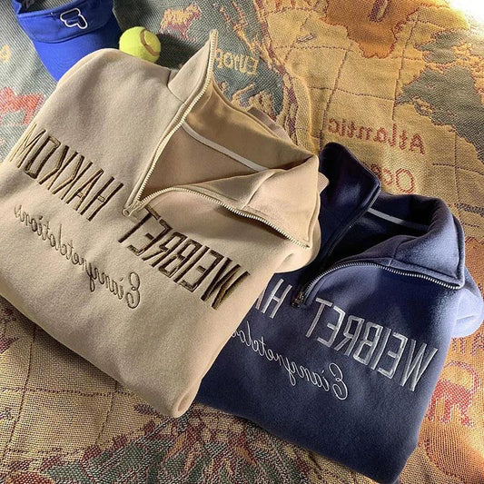 Women's High Street Polo Shirt Sweater Spring and Autumn Loose Ins Lazy Style Top Ladies Bf Thin Long Sleeve Big Pocket Pullover Coat