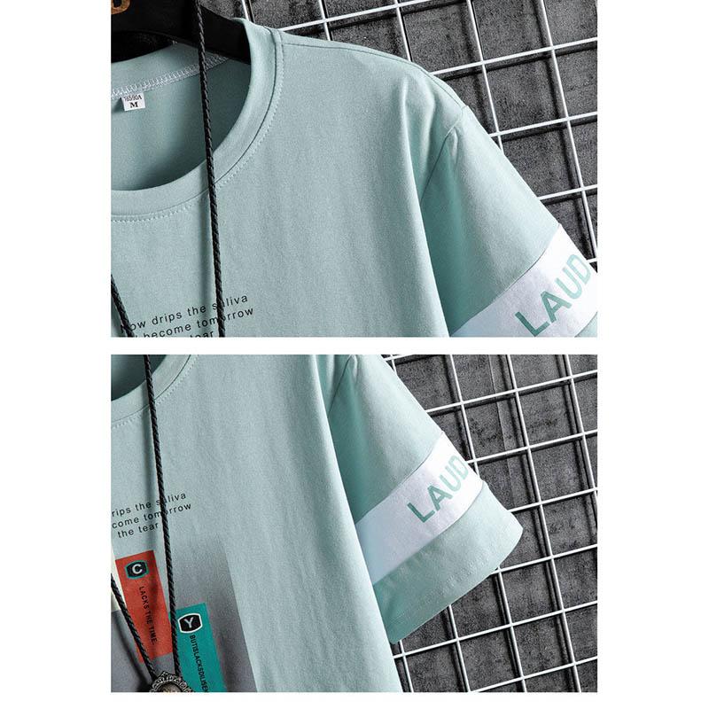 Men's Short Sleeve T-Shirt Summer Half Sleeve T-Shirt Men's Trend Teen Student Men's Top