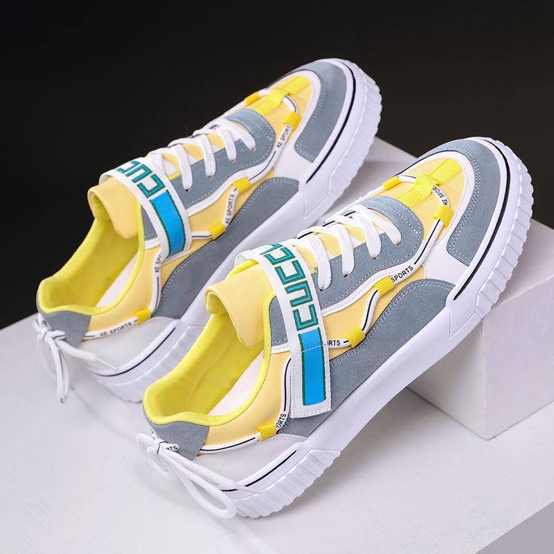 Men's casual Fashion print sneakers color matching casual shoes for men Flat non-slip color sneakers