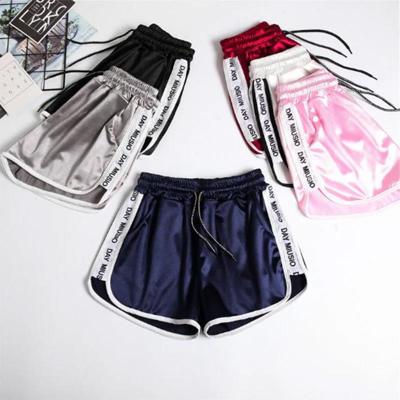 Silky Quick-drying Sports Shorts Women's High Waist Casual Loose Wide Leg Pants Summer Plus Size Shorts