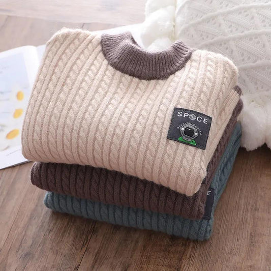 Children's Clothing, Boys' Sweater, Autumn and Winter Style, Korean Style, Middle and Small Children, Boys, Western Style, Children's Pullover Sweater