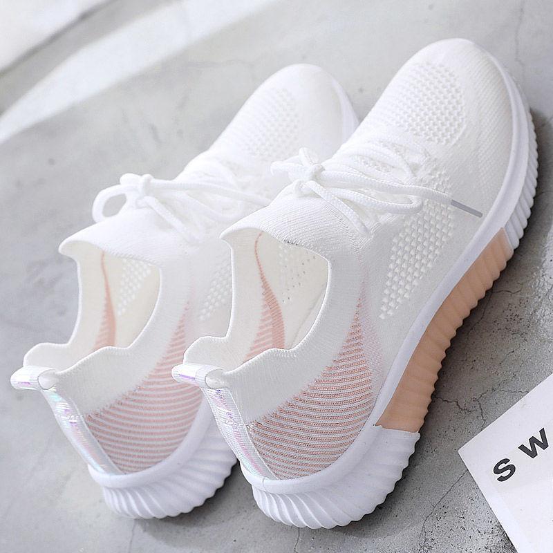 Spring White Shoes Women's Shoes Breathable Sports Mesh Wild Summer Thin Hollow Blank Shoes