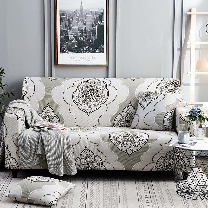 Sofa Cover Living Room Polyester Modern Elastic Corner Couch Cover Slipcovers Chair Protector 1/2/3/4 Seater