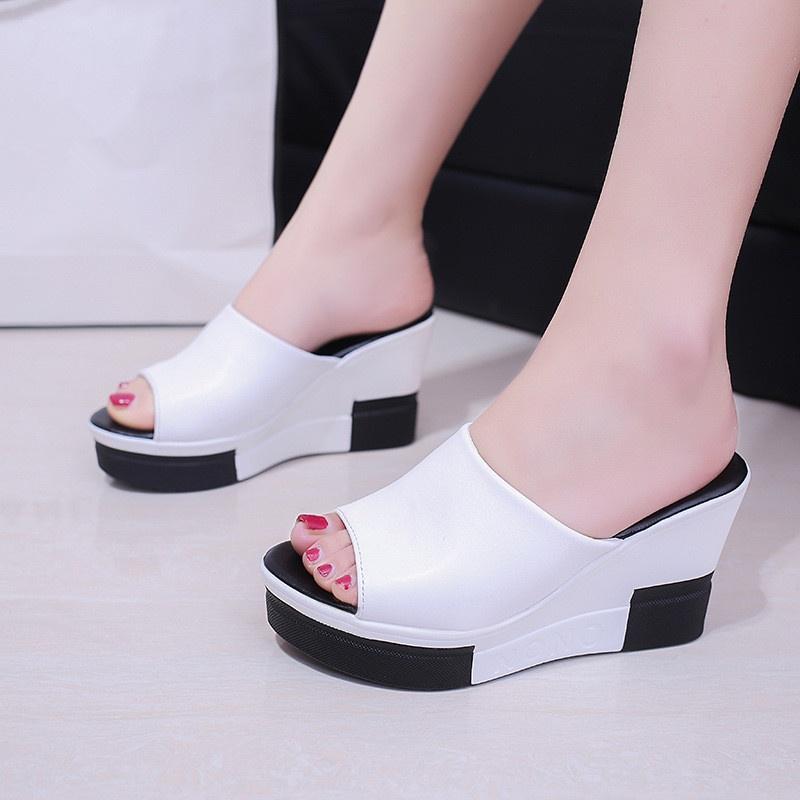 Women Summer Sandals Women's Pure Color Sandals Fashion Casual Thick Bottom Sandals