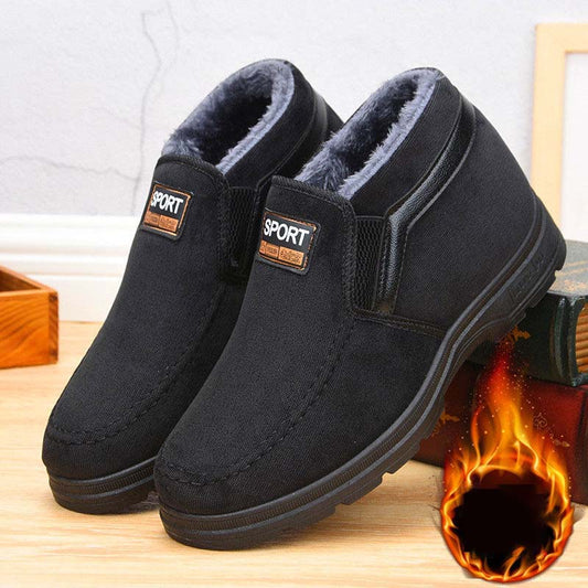 Cotton Shoes Men's Winter Plus Velvet Shoes Thickened Non-slip Middle-aged Cotton Shoes