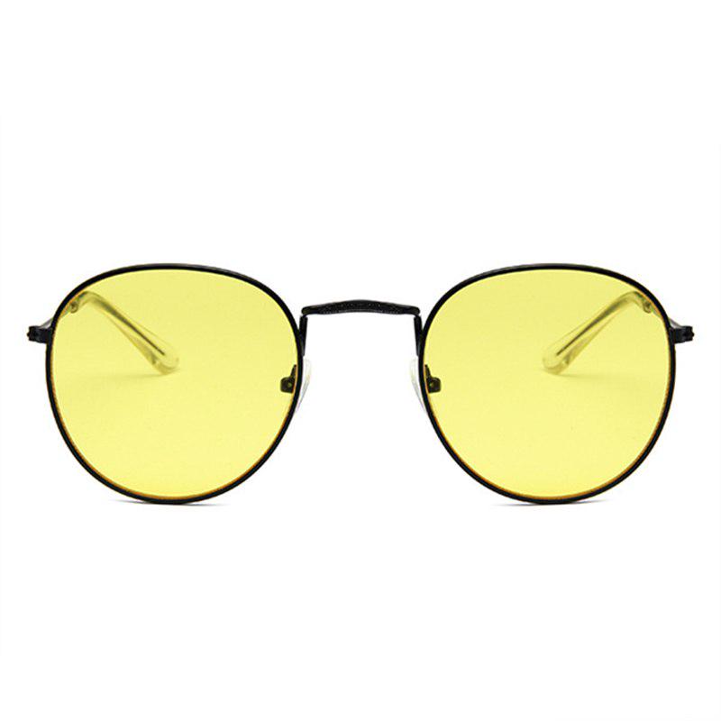 Women Men Round Sunglasses Brand Designer Red Yellow Sun Glasses Alloy Frame Retro Glasses Fashion S