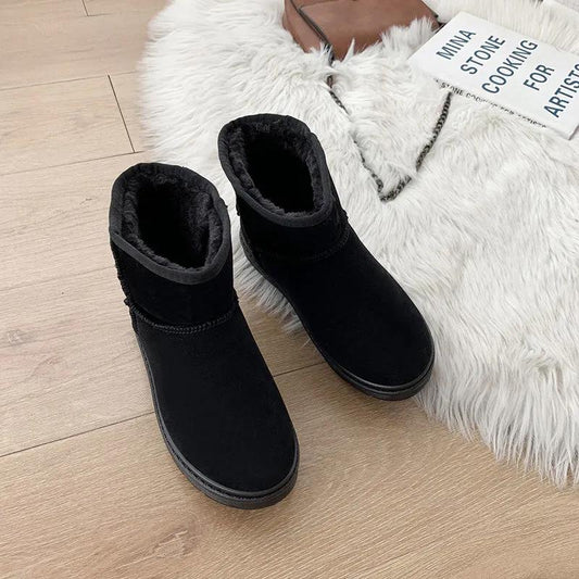 Winter Short Tube Snow Boots Women Plus Velvet Thick Korean Version of All-match Warm Cotton Shoes