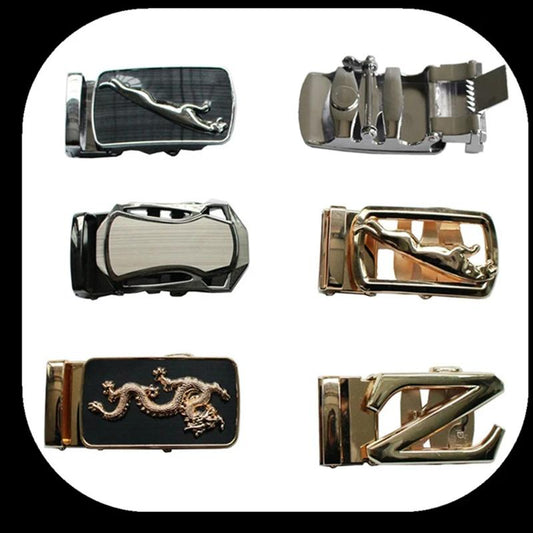 Male Lengthened 110cm-140cm Cowhide Leather Belt Alloy Automatic Buckle Wear-resistant Scratch-resistant Business Belt Husband and Dad Belt