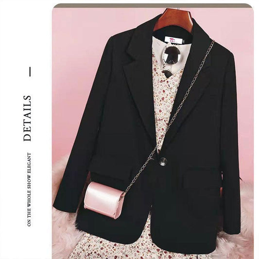 Women's Gentle Blazer Jacket Ins Spring and Autumn Casual Suit Ladies White Top Coat Business Suit for Women