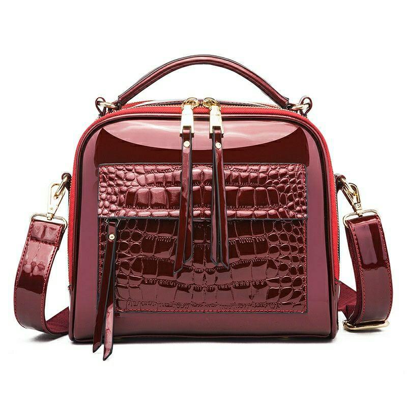 Women Leather Handbags Bag Women Crocodile Tote Female Crossbody Shoulder Bags Brand Women's