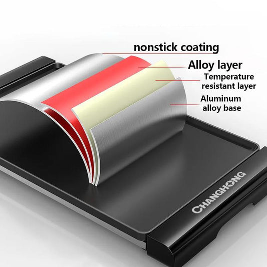 1500W 2-6 Person Electric Grill Medical Stone Oven BBC Machine Bakeware Flat Bottom Frying Pan Kitchen Supplies