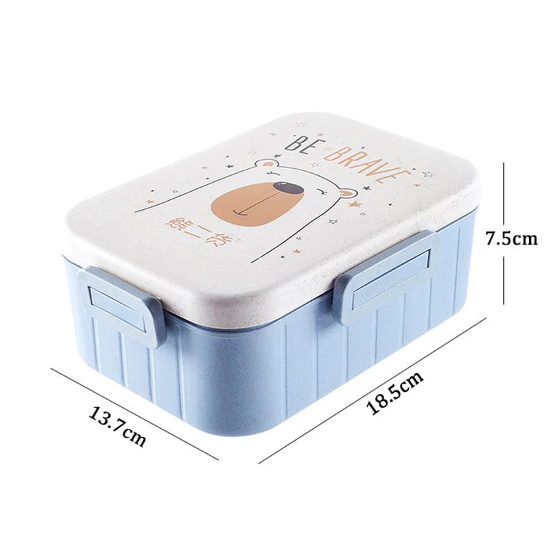 Cute Cartoon Lunch Box Microwave Dinnerware Food Storage Container Children Kids School Office