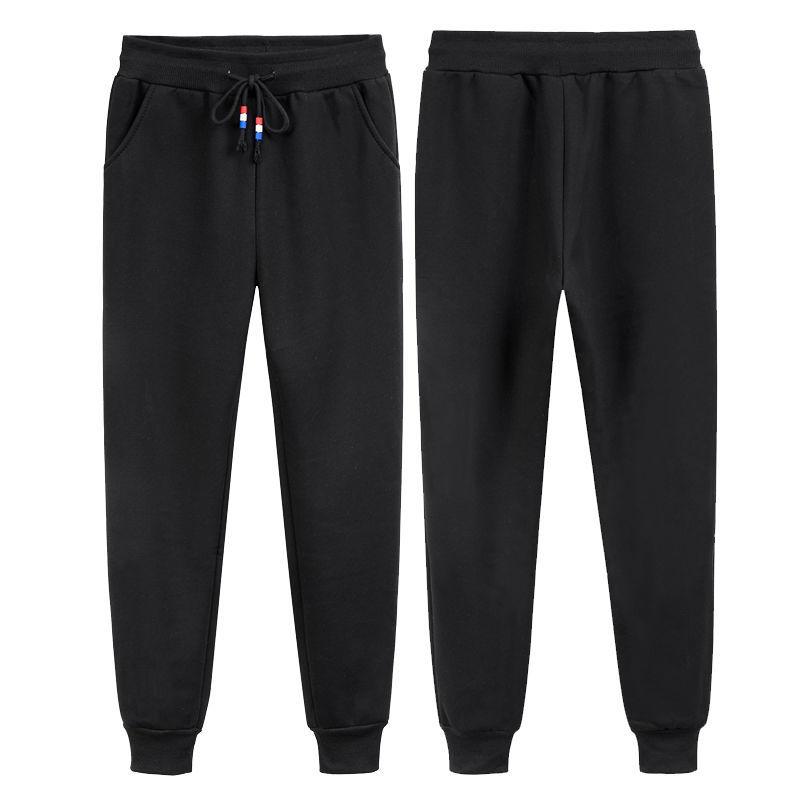 Plus Fleece Pants Women's Autumn and Winter New Style Loose-fitting Thickened Sweatpants Sports and Leisure Warm Cotton Trousers