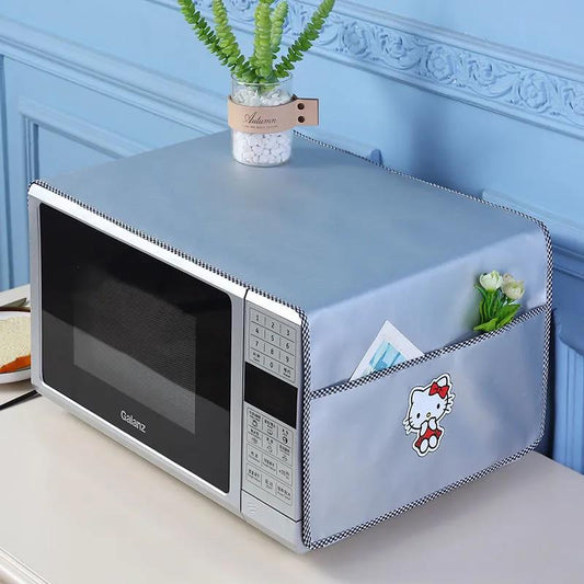 Silver-coated Sunscreen Waterproof Microwave Oven Cover Towel Oven Universal Dust Protection Cover Household Storage Cover Cloth