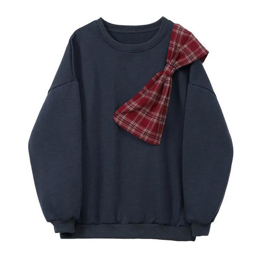 Street Letter Print Round Neck Pullover Sweater Women 2021 Autumn Hip-hop Couple Top