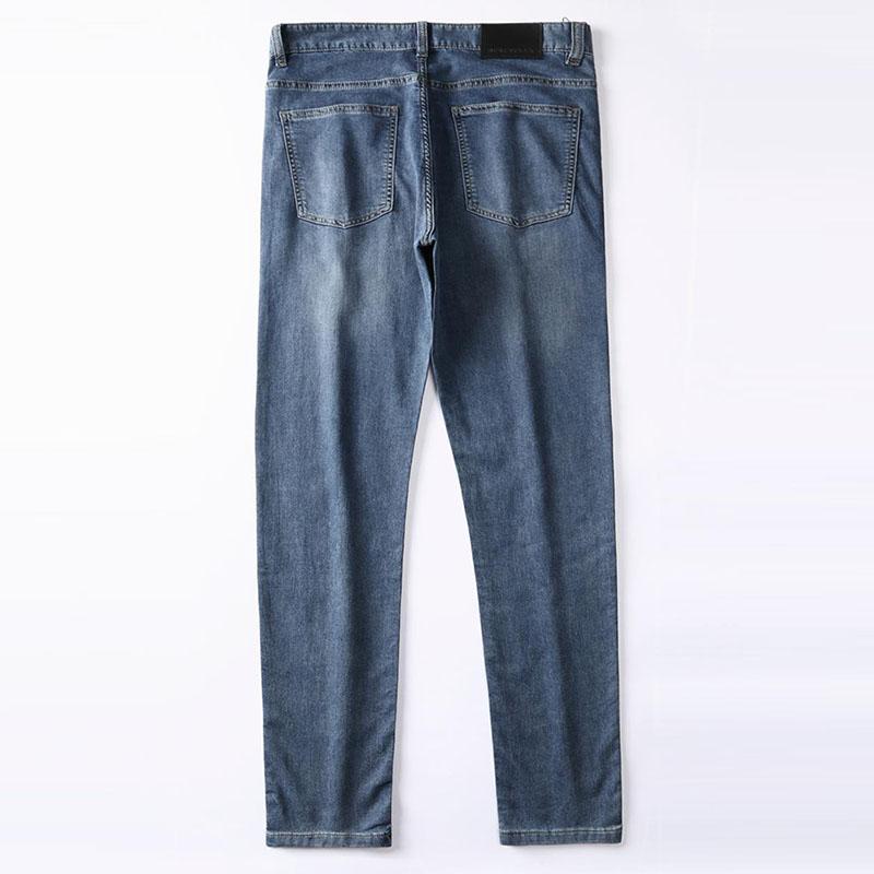 Soft and Comfortable High-end Men's Spring, Summer and Autumn Light-colored Thin Straight Stretch Jeans