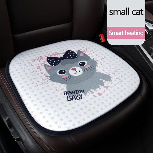 Cartoon Printing Car Electric Heating Seat Cushion Household Seat Heater Heating Pad USB Head