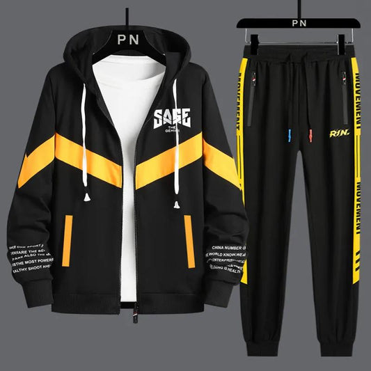 Spring & Fall Teen Sweater Suit Hooded Cardigan Casual Sports Suit School Trend Sportswear for Students