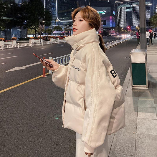 Winter Down Padded Jacket Women Short Korean Style Padded Jacket Fashion Thick Padded Coat Loose Large Size Jacket