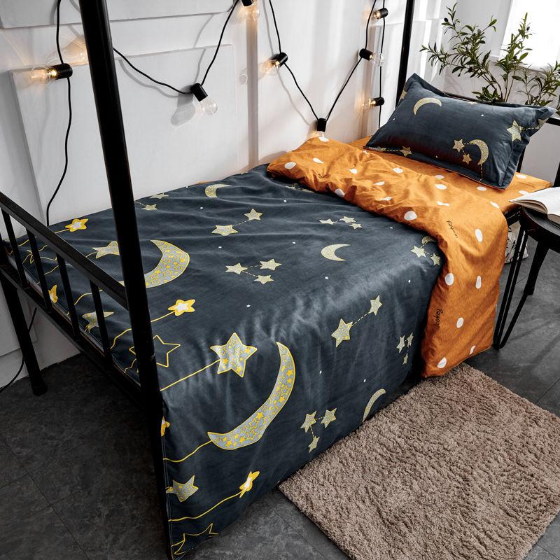 Cartoon Bed Three-piece Set 1.2m Dormitory Bed Linen Quilt Cover Pillowcase Set Bedding