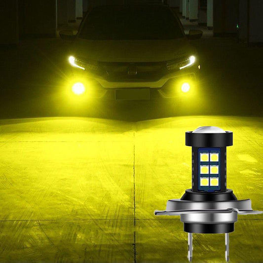 H7 220W LED Seven Color Car Front Fog Light Super Bright Headlight Natural/ Strobe Light Car Light Bulb