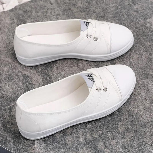 Little White Shoes Women Spring and Summer Casual Shallow Mouth White Shoes Summer Breathable Canvas Shoes Women