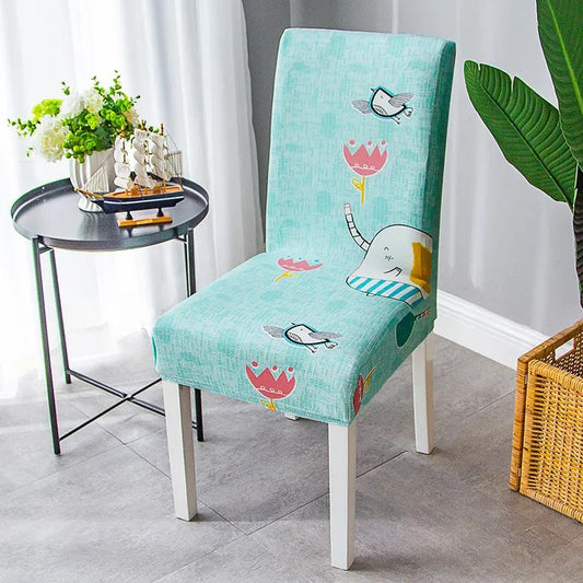 Chair Cover Universal Backrest Cover Stool Seat Fabric Household Elastic One-piece Dining Chair Cover