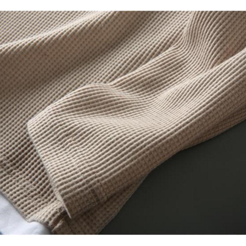 Winter Warm and Comfortable Waffle Trend Men's All-match Casual Sweater T-shirt Bottoming Shirt