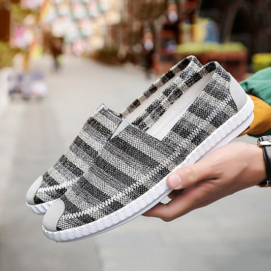 Summer Men's Linen Breathable Casual Shoes Chinese Style Old Beijing Canvas Shoes