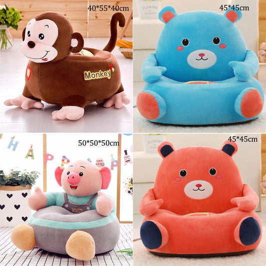 Children's sofa for 1-6 years old Cartoon animal seat High elastic sponge Thicker and softer Plush baby sofa Bedroom living room Baby room