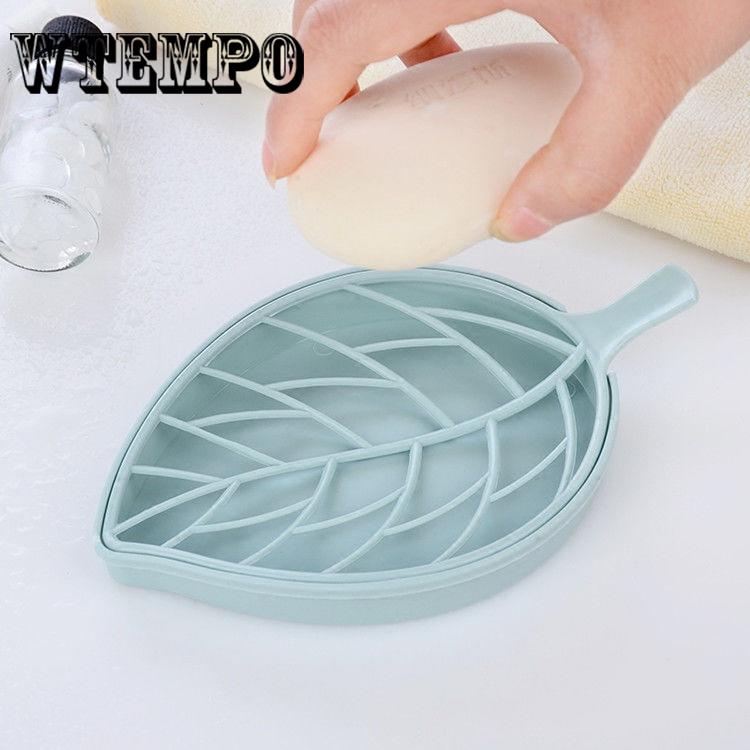 Brand Double-layered Leaf Soap Box Drain Large Soap Tray Soap Holder Soap Box