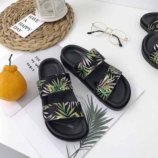 Slippers Female Summer Korean Style Outer Wear Flat-soled Student Harajuku Style Vacation Beach Shoes Platform