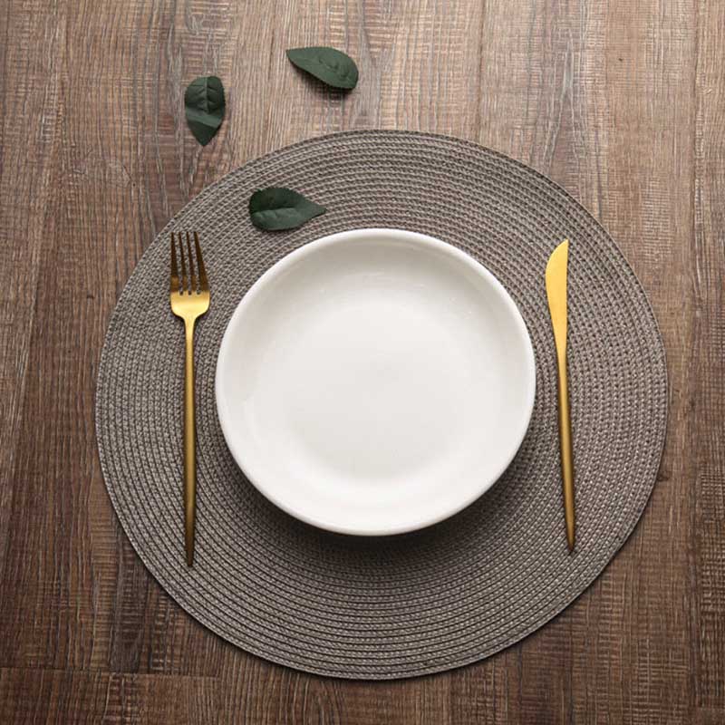 2pcs/4pcs/8pcs PP Round Cushion Weaving Waterproof and Mildew-proof Tablecloth Heat Insulation