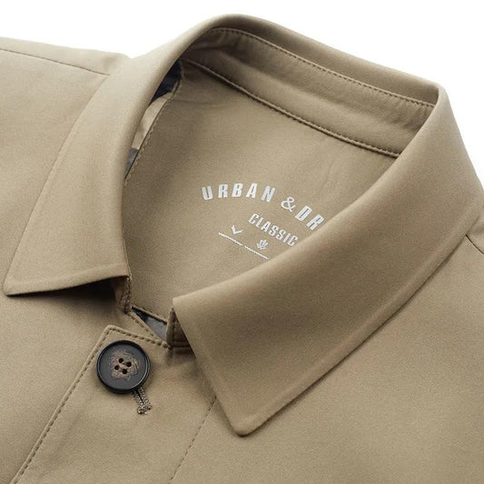 Spring & Fall Solid Color Windbreaker Men High Quality Business Coat Casual Comfort Top Slim Jacket