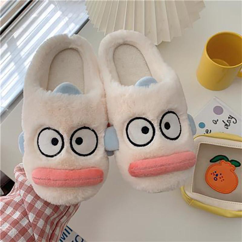 Cute Duckling Cotton Slippers To Keep Warm Autumn and Winter Flat Shoes Indoor Non-slip Cotton Shoes Soft Shoes