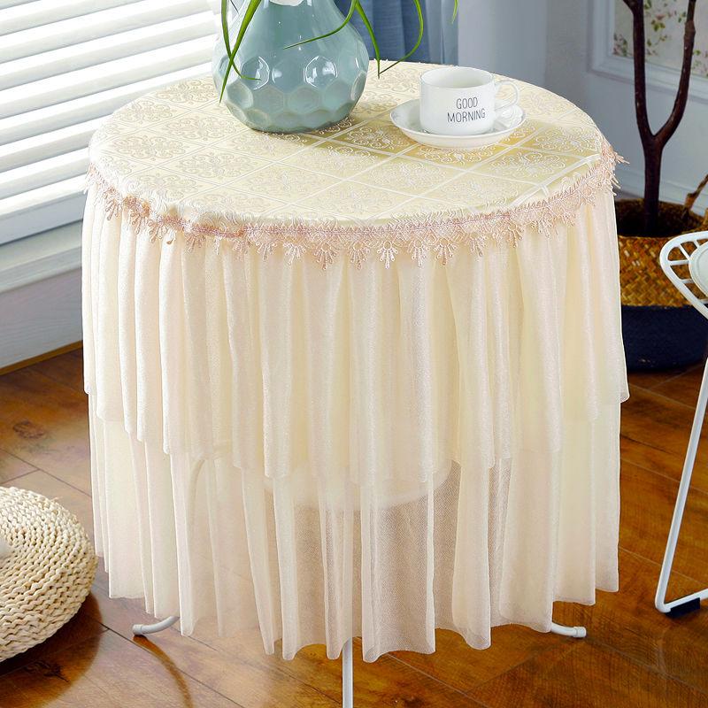Round Table Cloth Lace Cloth European-style Table Cloth Dust Cover All Inclusive Round Table Cloth Coffee Table Cover Cloth Cover Towel