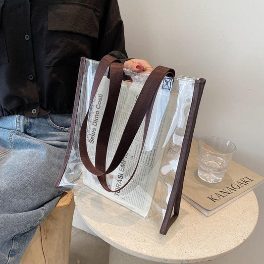 1pcs Women Clear Handbag Portable Waterproof for Bathing Swimming Beach