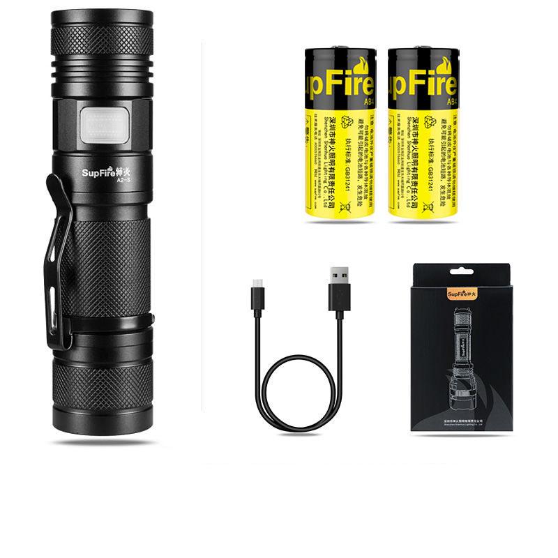 Brightest LED Flashlight Powerful Waterproof LED Torch Use 18650 Battery USB Rechargeable Camping
