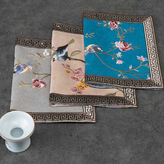Chinese Style Placemat Insulation Pad Tea Coaster Cotton and Linen Fabric Household Restaurant Table Mat Bowl Mat Tableware Mat