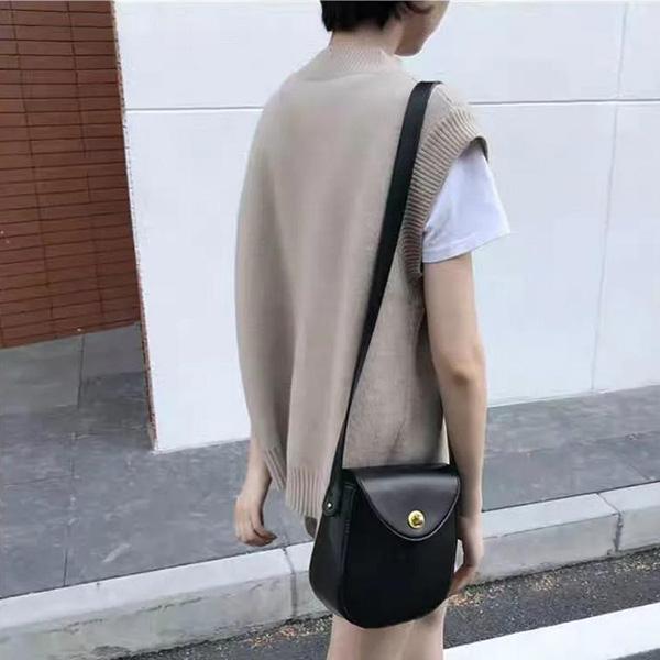Retro Knitted Casual Vest Women's College Style Loose Waistcoat Outer Wear Autumn and Winter Sleeveless Sweater Avatar Character Top