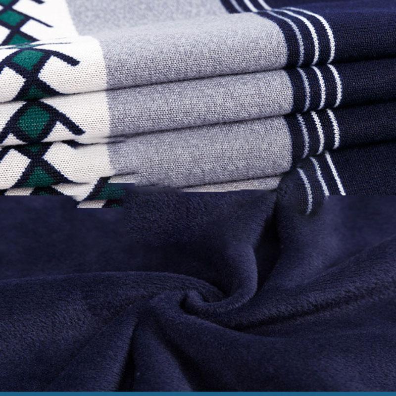 Winter Plus Velvet Sweater Men's Round Neck Bottoming Shirt Young and Middle-aged Long-sleeved T-shirt Sweater