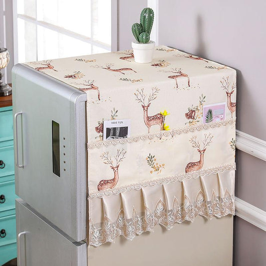 Dust Covers Washing Machine Covers Refrigerator Dust with Pocket Cotton Dust Covers Home Cleaning Dust Cover