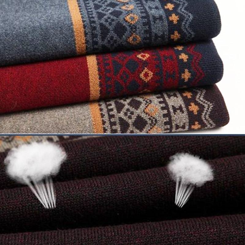 Winter Middle-aged Men's Thickened Sweater Men's Dad Thickened Plus Size Business Sweater