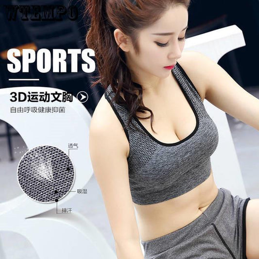 Fitness Yoga Push Up Sports Bra For Womens Gym Running Padded Tank Top Athletic Vest Underwear
