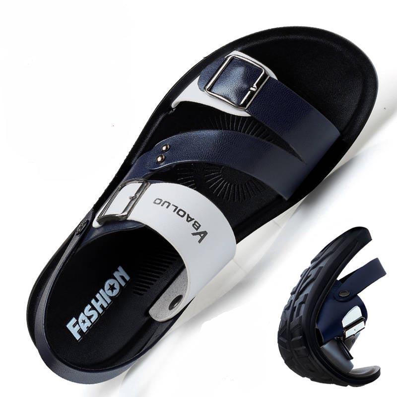Men Soft Sandals Leather Man Summer Beach Shoes Men's Sandal Shoes Soft Big Size Comfortable Men