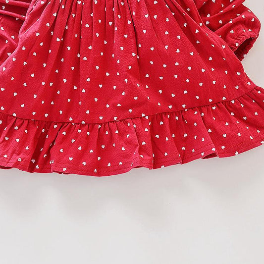 Girls' Dress Korean Autumn Dress Spring and Autumn Little Girl Lace Princess Skirt Pleated Children's Skirt A-line Dress For Kids