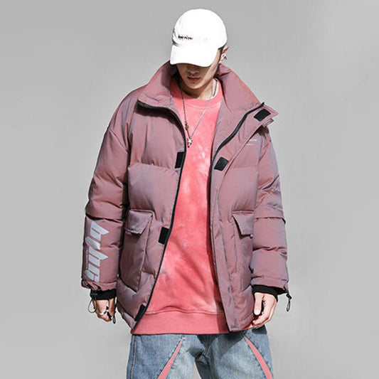 Fashion Short Shiny Down Jacket Men Winter Jacket Simple Casual Street Wear Men